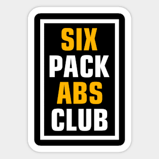 Six pack abs gym shirt Sticker